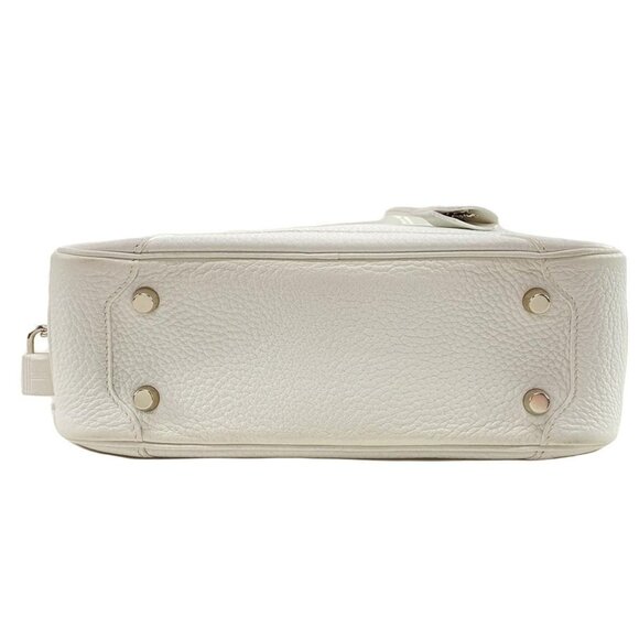 Auth HERMES Omnibus PM White Togo Square H Handbag - Picture 7 of 16